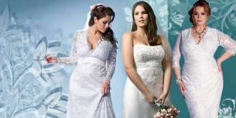 Модные свадебные платья для полных 2015