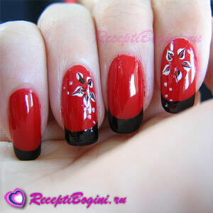 Фото: Дизайн ногтей к 8 марта в красном цвете