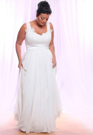 Фото: Свадебное платье для обладательницы фигуры песочные часы